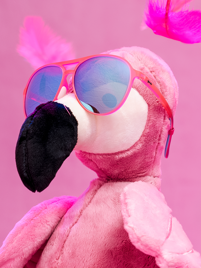 Carl is my Co Pilot | pink aviator frames with blue lenses | goodr MACH G sunglasses